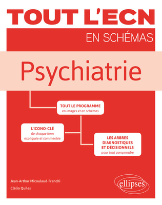 Psychiatrie - ELLIPSES - Tout l'ECN en schémas - Jean-Arthur MICOULAUD-FRANCHI, Clelia QUILES