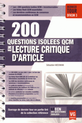 Lecture critique d'article - VERNAZOBRES-GREGO - 200 questions isolées en QCM - Sébastien WDOWIAK