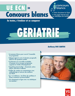 Gériatrie - VERNAZOBRES-GREGO - UE ECN en Concours blancs - Anthony DOS SANTOS