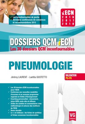 Pneumologie - VERNAZOBRES-GREGO - Dossiers QCM iECN - Jérémy LAURENT, Laëtitia GIUSTETTO