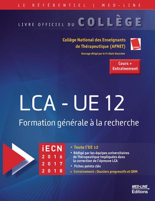 LCA - UE 12 - MED-LINE - Le référentiel Med-Line - Collège National des Enseignants de Thérapeutique (APNET)